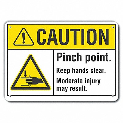 Caution Sign 10 inx14 in Plastic