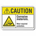 Caution Sign 7 in x 10 in Plastic