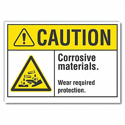 Caution Sign 7inx10in Non-PVC Polymer