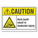 Acid Caution Rflctv Label 7inx10in