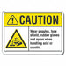 Caution Sign 7 inx10 in Plastic