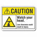 Rflctv Overhead Clrnce Caut Sign 10x14in