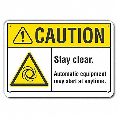 Caution Sign 10 inx14 in Plastic