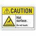 Hot Surface Caution Rflctv Label 5inx7in