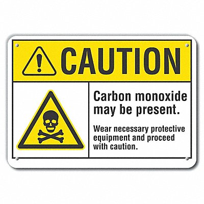 Caution Sign 10 in x 14 in Plastic