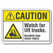 Caution Sign 7 inx10 in Plastic