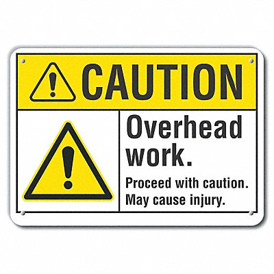Caution Sign 7 inx10 in Plastic