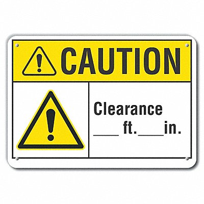 Caution Sign 10 inx14 in Plastic