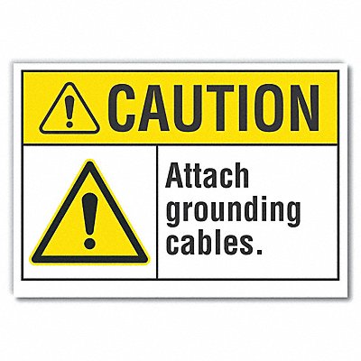 Caution Sign 7inx10in Non-PVC Polymer