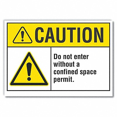 Caution Sign 10in x 14in Non-PVC Polymer