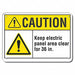 Caution Sign 7 inx10 in Plastic