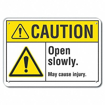 Caution Sign 10 in x 14 in Plastic