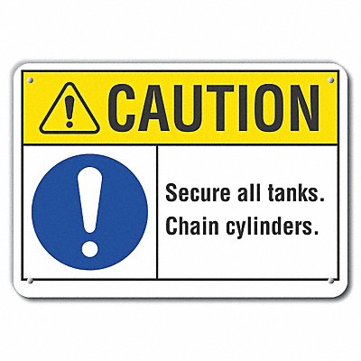 Caution Sign 10 inx14 in Plastic