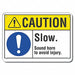 Rflct Lift Truck Trfc Caut Sign 10x14in