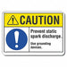 Caution Sign 10 in x 14 in Plastic