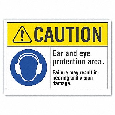 Caution Sign 7inx10in Non-PVC Polymer