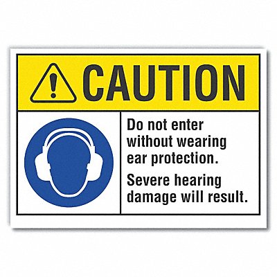 Caution Sign 7inx10in Non-PVC Polymer
