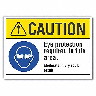 Eye Caution Rflctv Label 3.5inx5in