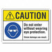 Eye Caution Rflctv Label 7inx10in