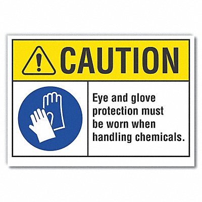 Caution Sign 7inx10in Non-PVC Polymer