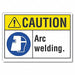 Welding Caution Rflct Label 7inx10in