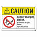 Rflctv Battery Chargin Caut Sign 10x14in