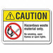 Caution Sign 7 in x 10 in Plastic