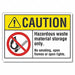 Hzrdous Waste Caution Rflct Lbl 10x14in