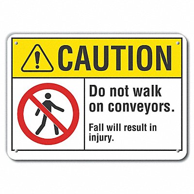 Caution Sign 10 inx14 in Plastic