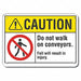 Caution Sign 7 in x 10 in Plastic