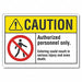 Auth Personnel Caution Rflctv Lbl 7x10in