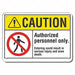 Caution Sign 7 in x 10 in Aluminum