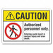 Caution Sign 7inx10in Non-PVC Polymer