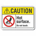 Rflctv Hot Surface Caution Sign 10x14in