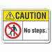 Caution Sign 7 inx10 in Plastic