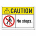 Steps Caution Rflctv Label 5inx7in