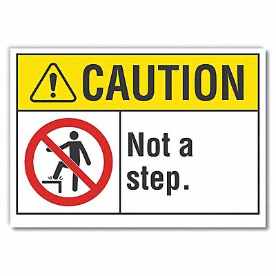 Steps Caution Rflctv Label 5inx7in