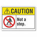 Steps Caution Rflctv Label 5inx7in