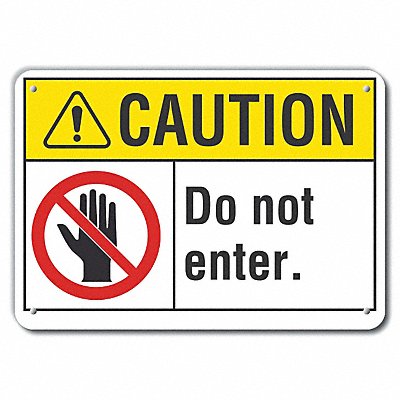 Caution Sign 10 inx14 in Plastic