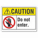 Caution Sign 10inx14in Non-PVC Polymer