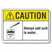 Rflct Acid Caution Sign 10x14in Alum