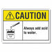Caution Sign 7inx10in Non-PVC Polymer