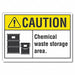 Chemicals Caution Rflct Label 7inx10in