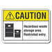 Rflct Hzrdous Waste Caution Sign 7x10in