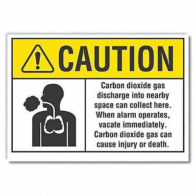 Caution Sign 7inx10in Non-PVC Polymer