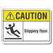 Caution Sign 7 inx10 in Plastic