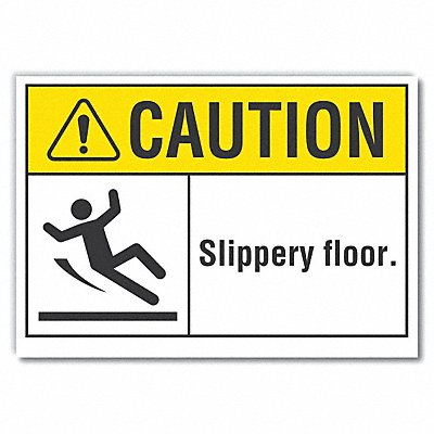 Caution Sign 7in x 10in Non-PVC Polymer