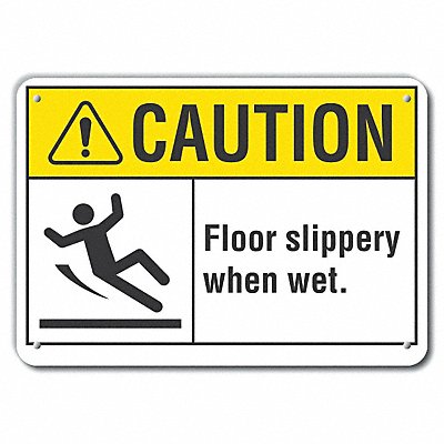 Caution Sign 7 inx10 in Plastic