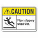 Caution Sign 7 inx10 in Plastic