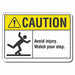Rflct Steps Caution Sign 10x14in Alum